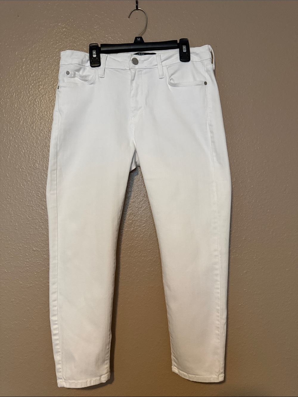 Just Black Crisp White Cropped Slim Jeans